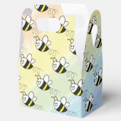 かわいい小さなハチのパターン水の色ベビーシャワー フェイバーボックス (オープン)