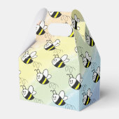 かわいい小さなハチのパターン水の色ベビーシャワー フェイバーボックス (正面サイド)