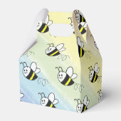 かわいい小さなハチのパターン水の色ベビーシャワー フェイバーボックス (裏面サイド)