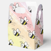 かわいい小さなハチのパターン水の色ベビーシャワー フェイバーボックス (オープン)