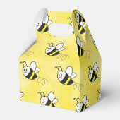 かわいい小さなハチのパターン水の色ベビーシャワー フェイバーボックス (裏面サイド)