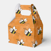 かわいい小さなハチのパターン水の色ベビーシャワー フェイバーボックス (裏面サイド)