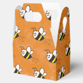 かわいい小さなハチのパターン水の色ベビーシャワー フェイバーボックス (オープン)