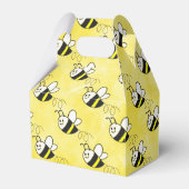 かわいい小さなハチのパターン水の色ベビーシャワー フェイバーボックス (正面サイド)