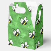 かわいい小さなハチのパターン水の色ベビーシャワー フェイバーボックス (オープン)