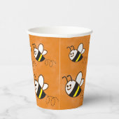 かわいい小さなハチのパターン水の色ベビーシャワー 紙コップ (右)
