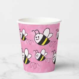 かわいい小さなハチのパターン水の色ベビーシャワー 紙コップ