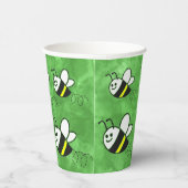 かわいい小さなハチのパターン水の色ベビーシャワー 紙コップ (右)