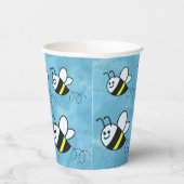 かわいい小さなハチのパターン水の色ベビーシャワー 紙コップ (右)