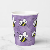 かわいい小さなハチのパターン水の色ベビーシャワー 紙コップ (左)