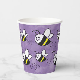 かわいい小さなハチのパターン水の色ベビーシャワー 紙コップ