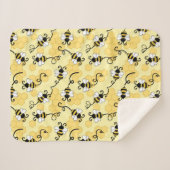 かわいい小さなハチのパターン シェルパブランケット (正面(横))