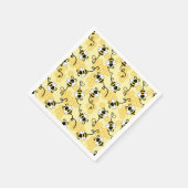かわいい小さなハチのパターン スタンダードカクテルナプキン (角)