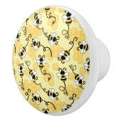 かわいい小さなハチのパターン セラミックノブ (右)