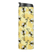 かわいい小さなハチのパターン タンブラー (回転右)