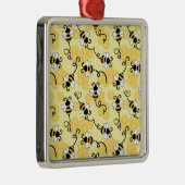 かわいい小さなハチのパターン メタルオーナメント (右)