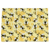 かわいい小さなハチのパターン ラージペーパーバッグ (正面)