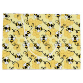 かわいい小さなハチのパターン ラージペーパーバッグ (裏面)