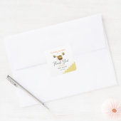 かわいい小さなハチの甘い蜂蜜ベイビーシャワー スクエアシール (封筒)