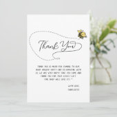 かわいい小さなハチの赤ちゃんシャワー サンキューカード (スタンド正面)