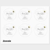 かわいい小さなハチの赤ちゃんシャワー ラウンドシール (シート)