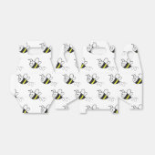 かわいい小さなハチ柄ホワイトベビーシャワー フェイバーボックス (折り畳みなし)