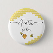 かわいい小さなハチ蜂ハニカムアンティ – ツビーへボタン 缶バッジ (正面)