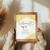 かわいい小さなハチ蜂ハニカムベイビーシャワーへようこそ ポスター