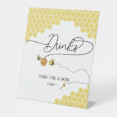 かわいい小さなハチ蜂ハニカムベイビーシャワードリンク 台座サイン (正面)