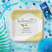 かわいい小さなハチ蜂ハニカムベイビーシャワー ペーパープレート (パーティー)