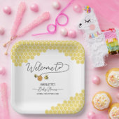 かわいい小さなハチ蜂ハニカムベイビーシャワー ペーパープレート (パーティー)