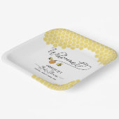 かわいい小さなハチ蜂ハニカムベイビーシャワー ペーパープレート (傾斜あり)