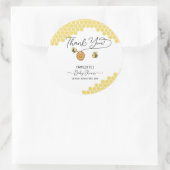 かわいい小さなハチ蜂ハニカムベイビーシャワー ラウンドシール (バッグ)