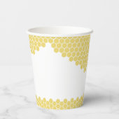 かわいい小さなハチ蜂ハニカムベイビーシャワー 紙コップ (裏面)