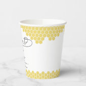 かわいい小さなハチ蜂ハニカムベイビーシャワー 紙コップ (左)