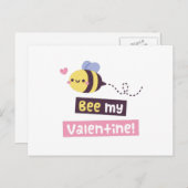 かわいい小さなハチ、ビー私のバレンタインデーの挨拶 ポストカード (正面/裏面)