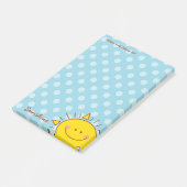 かわいい小さなハッピーサンシャインドードルの机から ポストイット (アングル)