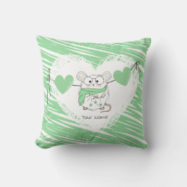 かわいい小さなハムスターの名前グリーン クッション