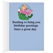 かわいい小さなハムスターピンクの車を運転 (内側 (右))