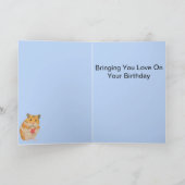 かわいい小さなハムスター少年の年齢カード シーズンカード (内部)