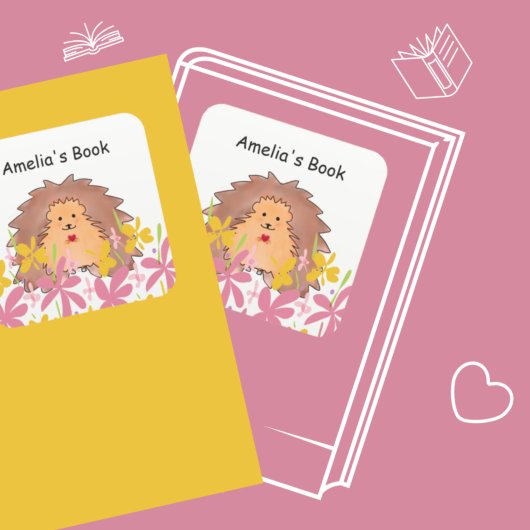 かわいい小さなハリネズミこの本はスクエアスティック属している スクエアシール