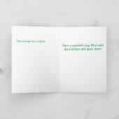 かわいい小さなハリネズミ聖パトリックの日 シーズンカード (内部)