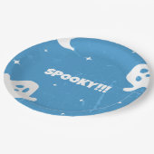 かわいい小さなハロウィーンのブー幽霊 ペーパープレート (アングル)