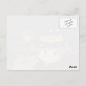 かわいい小さなハロウィーンの魔女、黒いオレンジのドレス ポストカード (裏面)