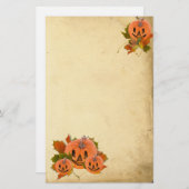 かわいい小さなハロウィーンカボチャ 便箋 (正面/裏面)