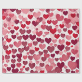 かわいい小さなハートラッピング紙 ラッピングペーパー (フラット)