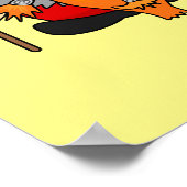 かわいい小さなバイキング手描き漫画のキャラクター ポスター (角)