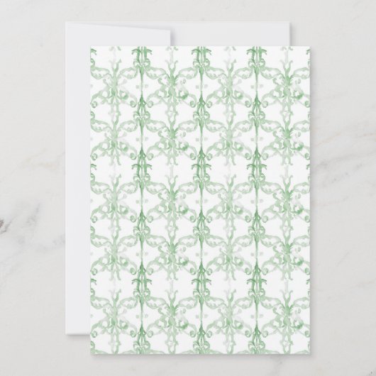 かわいい小さなバニーが赤ちゃんシャワーの途中にある 招待状 (裏面)