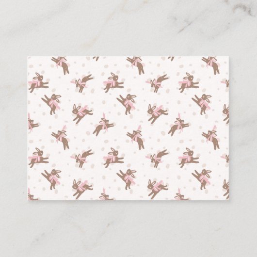 かわいい小さなバニーの本でベビー囲い エンクロージャーカード (裏面)