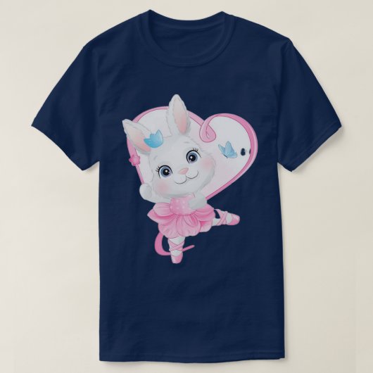 かわいい小さなバニーの水彩おもしろい引用文 Tシャツ (デザイン正面)